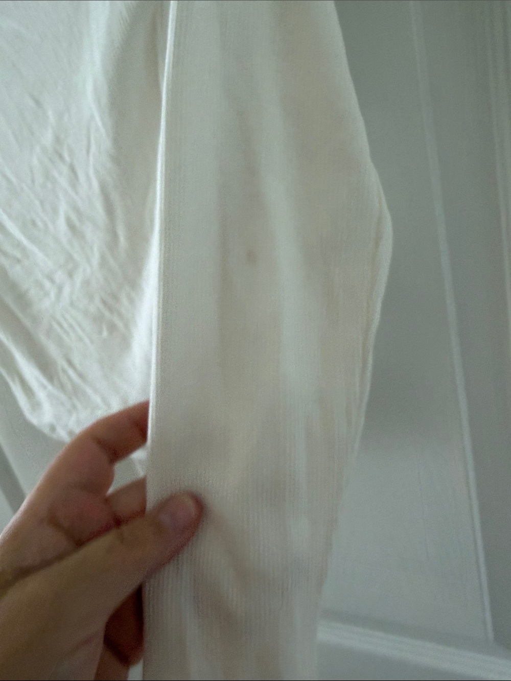 Zara Rhinestone Ribbed Cream Top SZ 9-10 - Picture 4 of 8